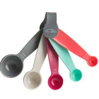 Trudeau 5 Piece Measuring Spoons Set, Assorted Colors