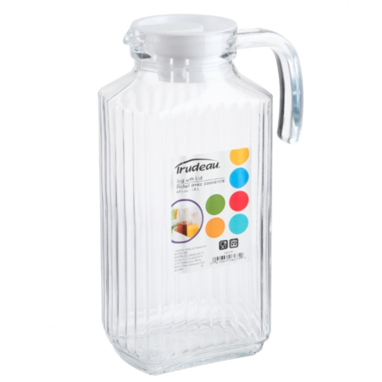 Trudeau Linea 63 Oz Glass Pitcher with Lid – Nella Cutlery