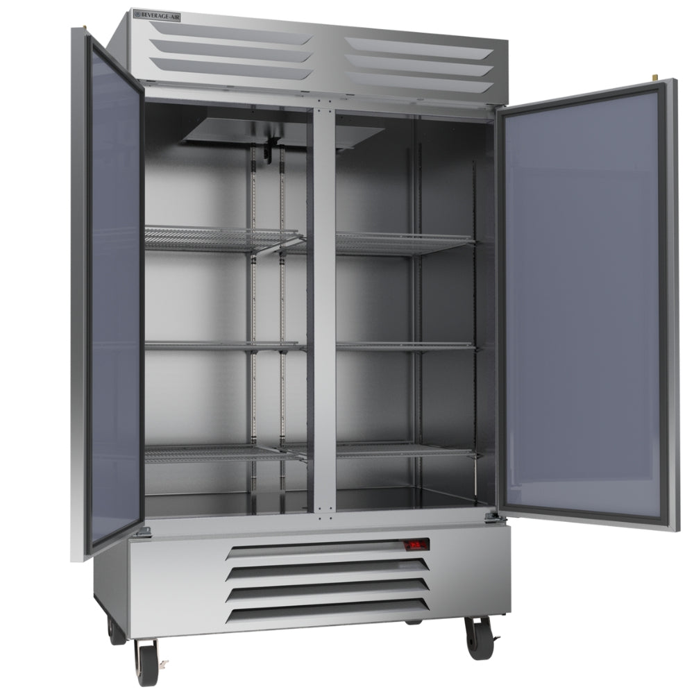 Beverage-Air 52" Reach-In Refrigerator 2 Solid Door with Bottom Mount Compressor