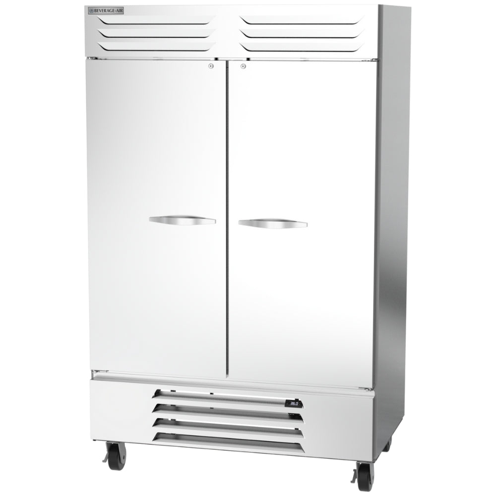 Beverage-Air 52" Reach-In Refrigerator 2 Solid Door with Bottom Mount Compressor