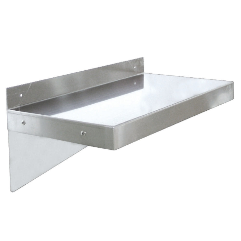 Nella 12" x 24" Wall Shelf, Stainless Steel