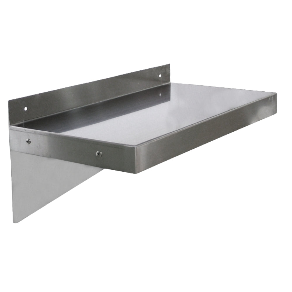 Nella 12" x 48" Wall Shelf, Stainless Steel
