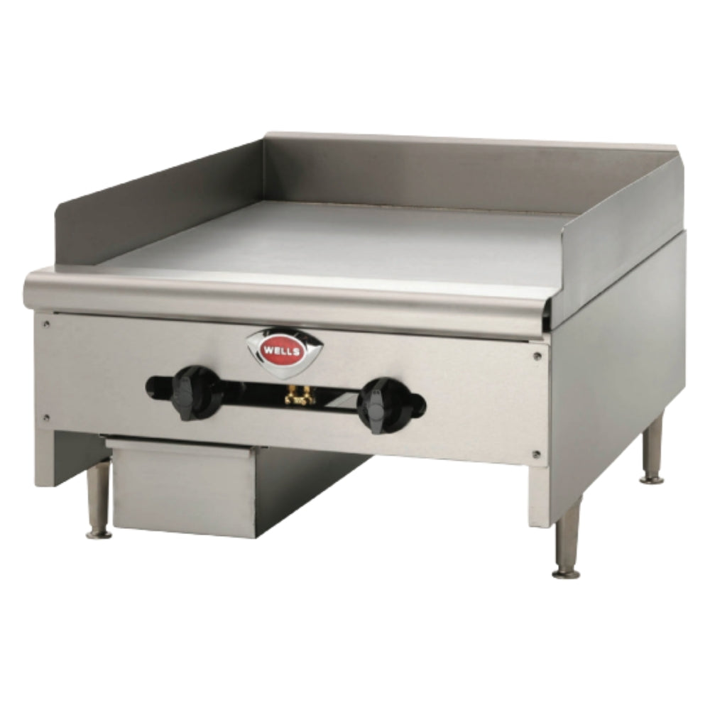 Wells 24" Countertop Griddle with Hi-Lo Controls Natural Gas 60,000 BTU