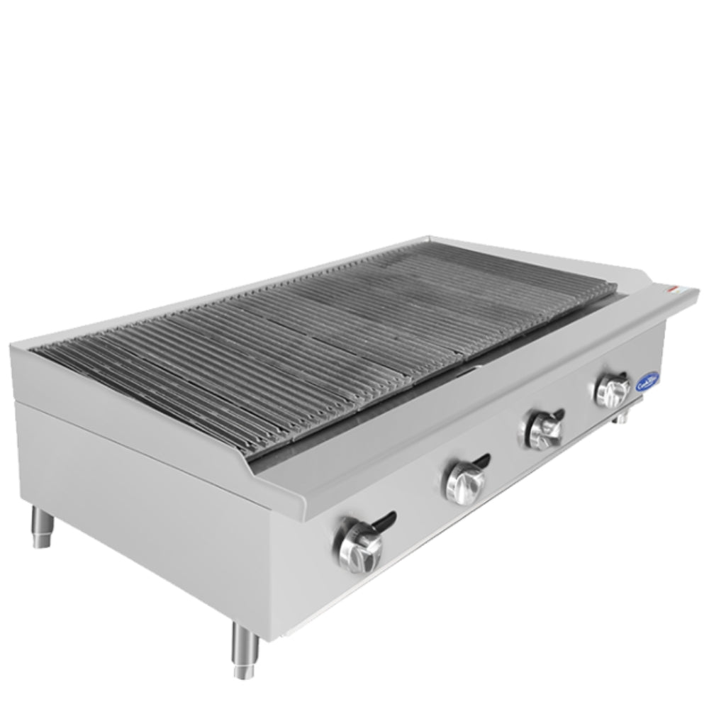Atosa ATRC-48 CookRite 48" Radiant Countertop Charbroiler with 4 Burners, 140,000 BTU Natural Gas