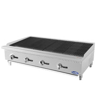 Atosa ATRC-48 CookRite 48" Radiant Countertop Charbroiler with 4 Burners, 140,000 BTU Natural Gas