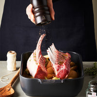 Peugeot Paris 7" Manual Salt Mill Beech Wood, Chocolate Finish