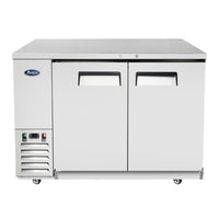 Atosa SBB59GRAUS1 59" Back Bar Refrigerator with 2 Solid Doors, Stainless Steel