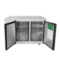 Atosa SBB59GRAUS1 59" Back Bar Refrigerator with 2 Solid Doors, Stainless Steel