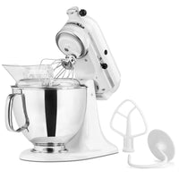 KitchenAid Artisan KSM150PSWH 5 QT Tilt Head Stand Mixer, White