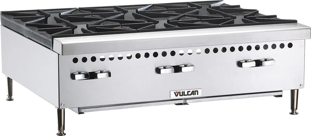 Vulcan 36" Six Burner Countertop Range, Natural Gas, 150,000 BTU