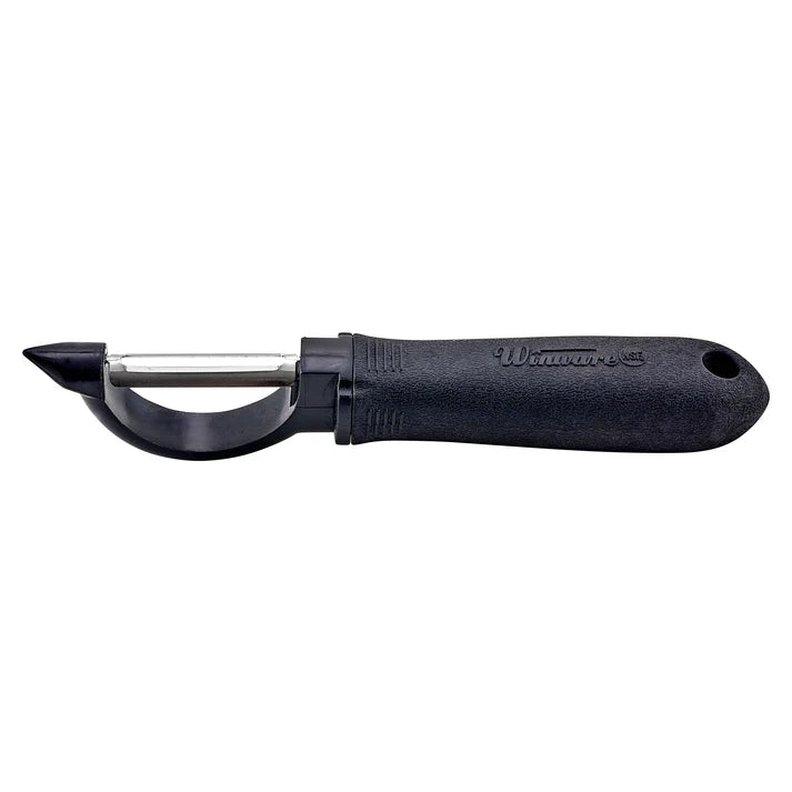 Winco 7.5" Straight Peeler with Soft Grip Handle - VP-303
