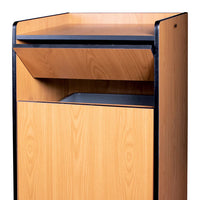 Winco 35 Gallon Trash Receptacle, Light Wood (WR-35)