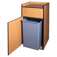 Winco 35 Gallon Trash Receptacle, Light Wood (WR-35)