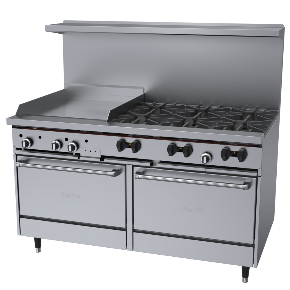Garland Sunfire 60" Range with 6 Burners & 24" Griddle Natural Gas 286,000 BTU
