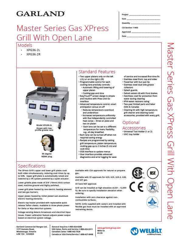Spec Sheet