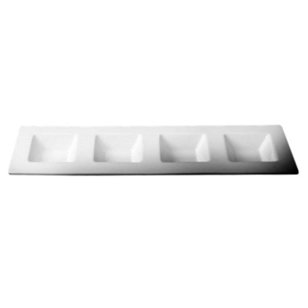 Cameo 15" Fourfold Tapas Dish & Holder, 4-Section 12 /Case