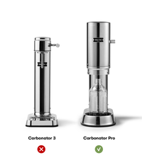 Aarke 800ml Glass Water Bottle, Stainless Steel Cap