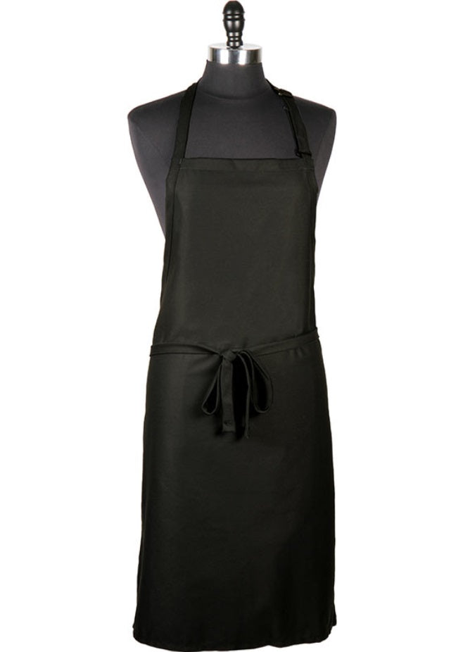 Mercer Culinary Bib Apron with No Pockets, Black