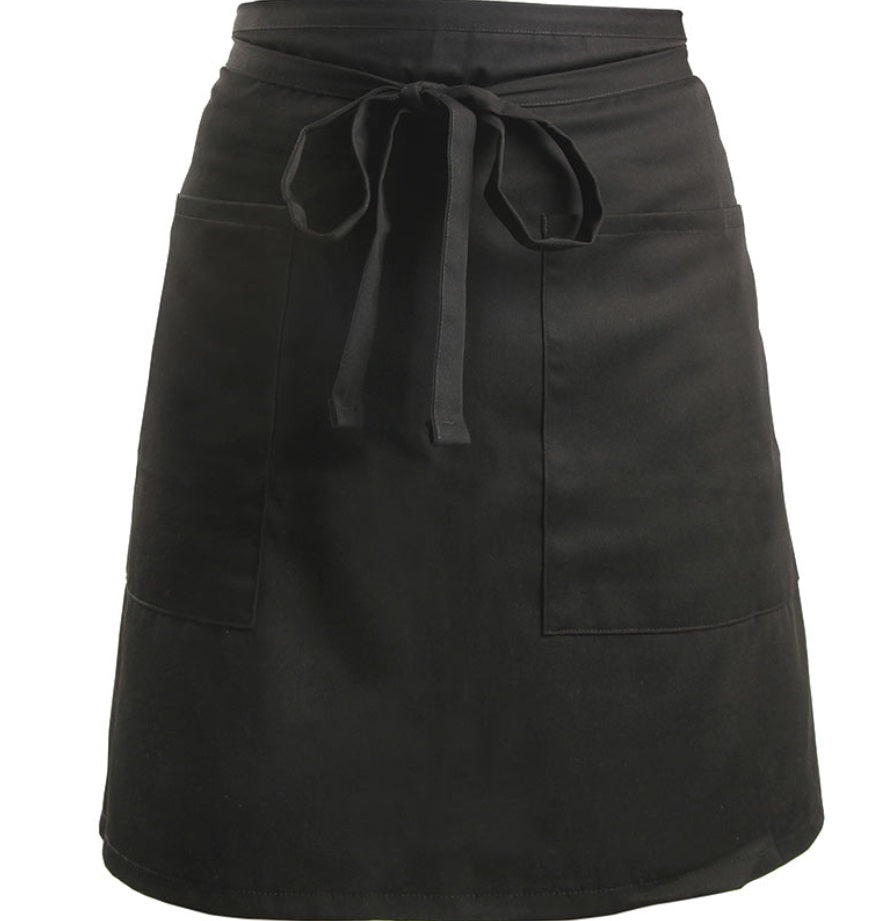 Mercer Culinary Short Bistro Apron, Black