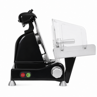 Greban Luxury 9" Meat Slicer with Black Base, 0.19 HP