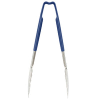 Vollrath 9.5" Scalloped Utility Tongs, Black Handed