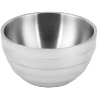 Vollrath 24 Oz Double Wall Round Beehive Serving Bowl, Stainless Steel