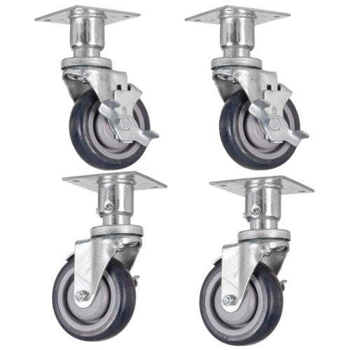 Vulcan 6" Casters with 2 Brakes, Set of 4