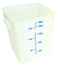 Nella 18 Qt Square Food Storage Container, White