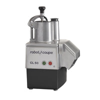 Robot Coupe CL50E Continuous Feed Food Processor with 2 Discs, One Speed, 1.5 HP