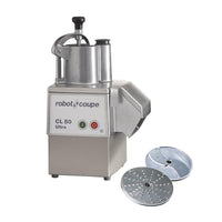Robot Coupe CL50E ULTRA Continuous Feed Food Processor with 2 Discs, One Speed, 1.5 HP