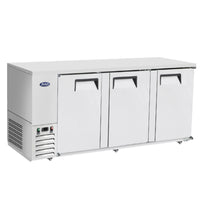 Atosa MBB90GR 90" Back Bar Stainless Steel Refrigerator with 3 Doors