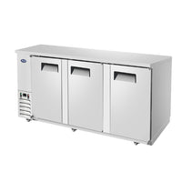 Atosa MBB90GR 90" Back Bar Stainless Steel Refrigerator with 3 Doors