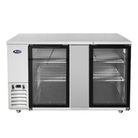 Atosa SBB69GGRAUS1 68" Back Bar Refrigerator with 3 Glass Swing Doors