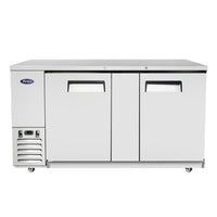 Atosa MBB69GR 69" Back Bar Refrigerator with 2 Doors, Stainless Steel