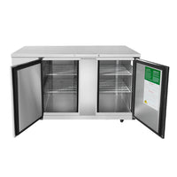 Atosa MBB69GR 69" Back Bar Refrigerator with 2 Doors, Stainless Steel