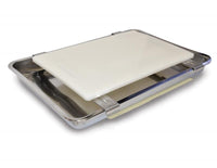 Nella Filet Cutting Board with Stainless Steel Drip Pan 15.4" x 10.2"