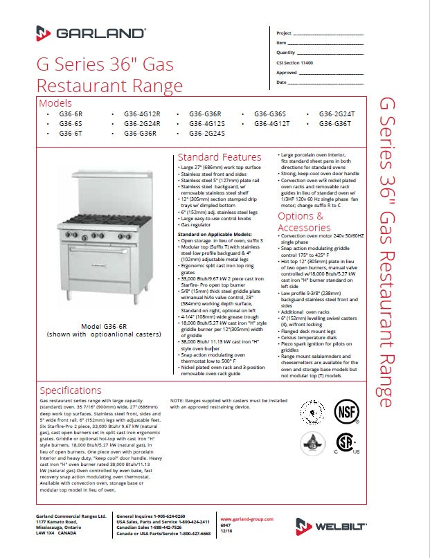 Spec Sheet