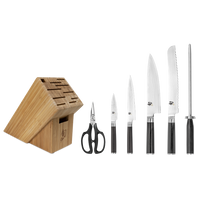Shun Classic 7 Piece Essential Bamboo Block Knife Set