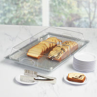 Winco Full Size Hinged Dome Food Container Cover, Clear
