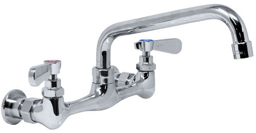 Nella Wall Mount Faucet, 8" Centre, 10" Swivel Spout