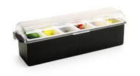Vollrath Condiment Holder with 4 Compartments, Brown, 12" x 6" x 3.75"