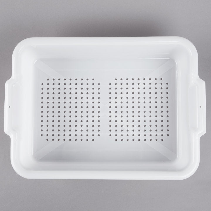 Vollrath Perforated Drain Box Kit with Bus Bin & Cover, White