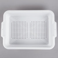 Vollrath Perforated Drain Box Kit with Bus Bin & Cover, White