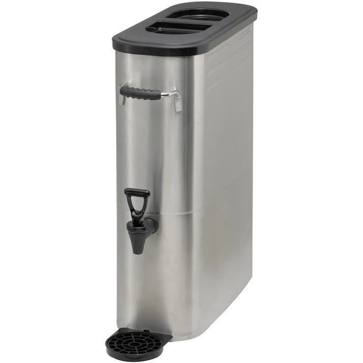 Winco 5 Gallon Slim Iced Tea Dispenser, Stainless Steel