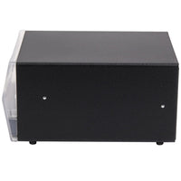 Vollrath One Sided Countertop Full Fold Napkin Dispenser with Clear Faceplate, Black