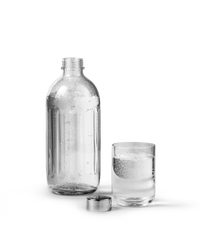 Aarke 800ml Glass Water Bottle, Stainless Steel Cap