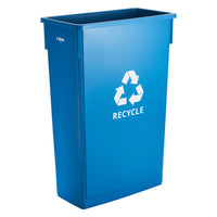 Winco 23 Gallon Slender Recycle Bin, Blue