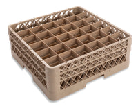 Vollrath Glass Rack with 36 Compartments & 3 Extenders - Yellow