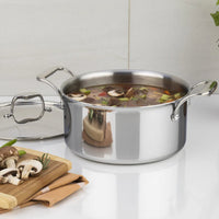 Meyer SuperSteel 5 Litre Tri-Ply Dutch Oven with Cover, Stainless Steel