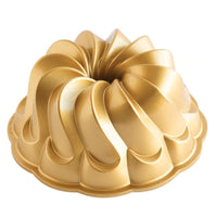Nordic Ware 10 Cup Pirouette Bundt Pan, Gold
